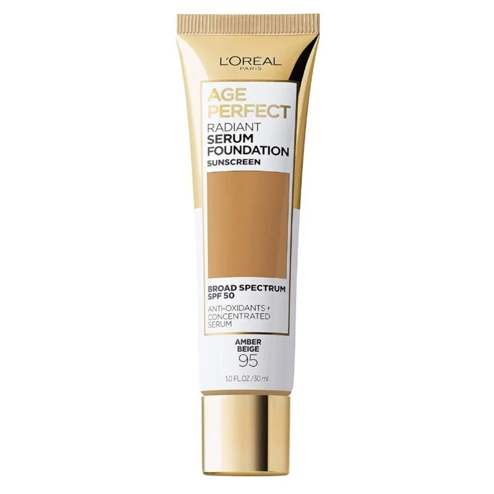 L'Oreal Age Perfect Radiant Serum Foundation Sunscreen Amber Beige 95 SPF 50 1oz